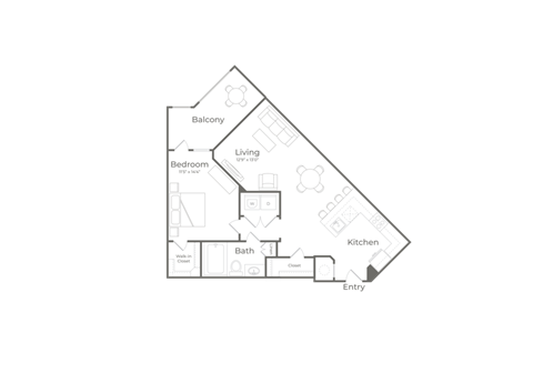 bedroom floor plan | apartments in garland tx | the mille brookhaven apartment homes